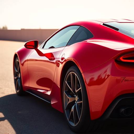 Coche deportivo rojo